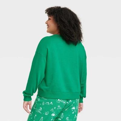 Women's Kinda Naughty Kinda Nice Matching Family Sweatshirt - Wondershop™ Green 1 Women's Kinda Naughty Kinda Nice Matching Family Sweatshirt - Wondershop™ Green