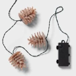 10ct LED Battery Operated Sugared Pinecone Christmas Indoor/Outdoor Novelty String Lights Warm White With Green Wire - Wondershop™ 6 10ct LED Battery Operated Sugared Pinecone Christmas Indoor/Outdoor Novelty String Lights Warm White With Green Wire - Wondershop™ -Wondershop Shop GUEST 05149528 4890 4341 80da 7c6c6b6dfbe3