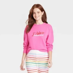 Women's J'Adore Christmas Matching Family Sweatshirt - Wondershop™ Pink 6 Women's J'Adore Christmas Matching Family Sweatshirt - Wondershop™ Pink -Wondershop Shop GUEST 0813f1ee 3cef 4df0 8272 420919723d37