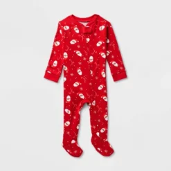 Baby Santa Print Ribbed Holiday Matching Family Footed Pajama - Wondershop™ Red -Wondershop Shop GUEST 0f0735f1 cbb0 44a3 b637 128fb9468433