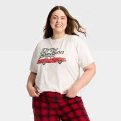 Women's "Tis The Season" Short Sleeve Holiday Matching Family Pajama Shirt - Wondershop™ Cream -Wondershop Shop GUEST 11c4a263 a039 40bd b213 08169d1273e4