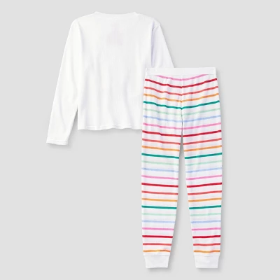 Kids' Striped Oh What Fun Matching Family Thermal Pajama Set - Wondershop™ 2 Kids' Striped Oh What Fun Matching Family Thermal Pajama Set - Wondershop™ - Image 2