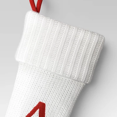 Knit Monogram Christmas Stocking White - Wondershop™ 2 Knit Monogram Christmas Stocking White - Wondershop™ - Image 2