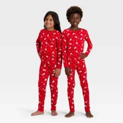 Kids' Ribbed Long Sleeve Shirt And Pants Holiday Matching Family Pajama Set - Wondershop™ Red -Wondershop Shop GUEST 1f2be3d1 d453 4a95 ad17 1972f0e13a58
