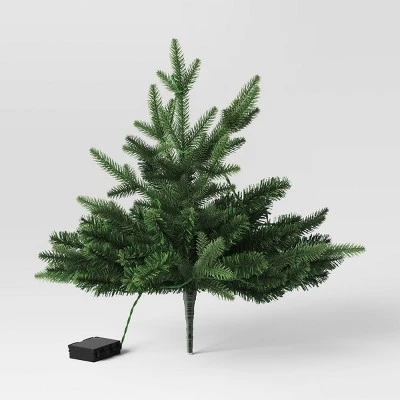 20" Pre-lit LED Battery Operated Mixed Pine Mini Christmas Artificial Pot Filler Warm White Lights - Wondershop™: Indoor/Outdoor 3 20" Pre-lit LED Battery Operated Mixed Pine Mini Christmas Artificial Pot Filler Warm White Lights - Wondershop™: Indoor/Outdoor - Image 3