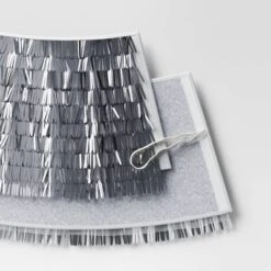 Christmas Mirrored Metallic Fringe Fabric Tree Collar Silver - Wondershop™ -Wondershop Shop GUEST 221e6e7c 47e7 45ac 9f0c bc10b80fca3f
