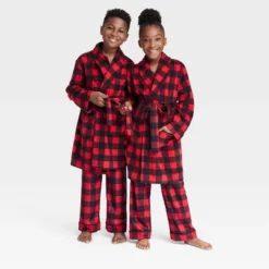 Kids' Buffalo Check Matching Family Robe - Wondershop™ Red -Wondershop Shop GUEST 285a70cf 1c28 4801 bf13 be368c884d1c