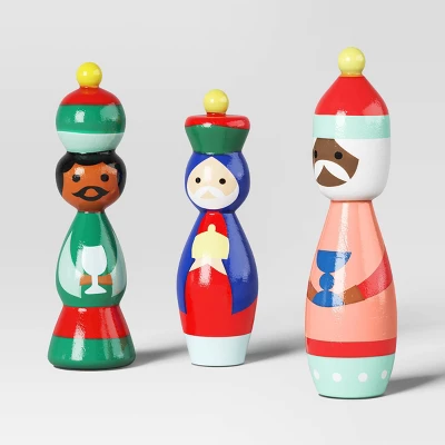 9pc Wood Christmas Nativity Scene Figurine Set - Wondershop™ 3 9pc Wood Christmas Nativity Scene Figurine Set - Wondershop™ - Image 3