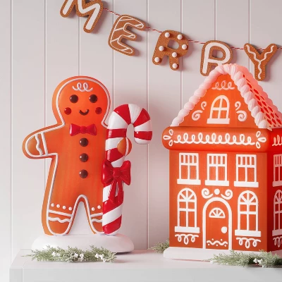 Christmas Lit Blow Mold Gingerbread Man Decor - Wondershop™ 1 Christmas Lit Blow Mold Gingerbread Man Decor - Wondershop™