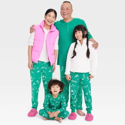 Women's Ski Scene Matching Family Thermal Pajama Pants - Wondershop™ Green 2 Women's Ski Scene Matching Family Thermal Pajama Pants - Wondershop™ Green - Image 2