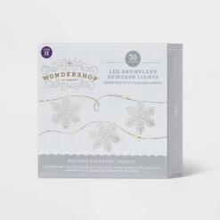 30ct LED Dewdrop With Glittered Snowflakes Christmas Indoor Novelty String Lights Warm White With Silver Wire - Wondershop™ 7 30ct LED Dewdrop With Glittered Snowflakes Christmas Indoor Novelty String Lights Warm White With Silver Wire - Wondershop™ -Wondershop Shop GUEST 398b7c3d 962e 49a1 ad0d b963167533ae