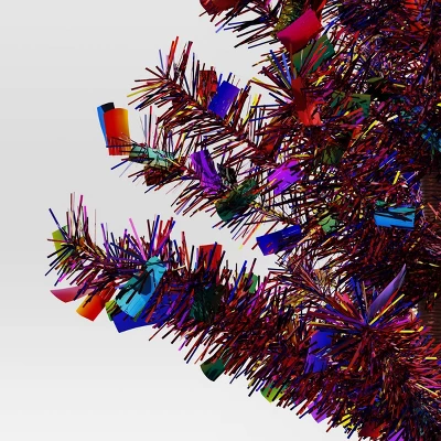 Christmas Metal Mini Tree Shiny Multicolor Tinsel - Wondershop™ 2 Christmas Metal Mini Tree Shiny Multicolor Tinsel - Wondershop™ - Image 2