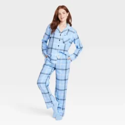 Women's Plaid Flannel Matching Family Pajama Set - Wondershop™ Blue -Wondershop Shop GUEST 402541ba bf26 4337 9c6c c93207c6a3ca