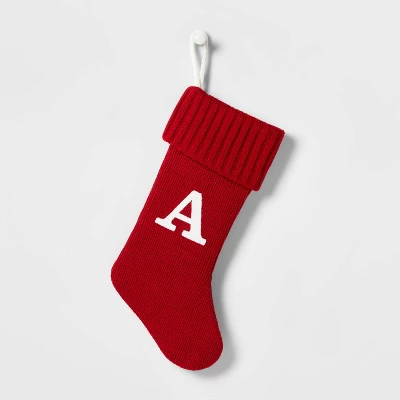 Knit Monogram Christmas Stocking Red - Wondershop™ 3 Knit Monogram Christmas Stocking Red - Wondershop™ - Image 3