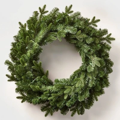 28in Prelit Artificial Christmas Wreath Natural Clear Lights - Wondershop™ 1 28in Prelit Artificial Christmas Wreath Natural Clear Lights - Wondershop™