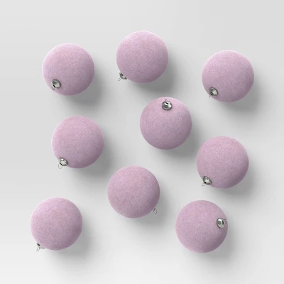 9ct 80mm Christmas Flocked Ball Ornament Set - Wondershop™ 10 9ct 80mm Christmas Flocked Ball Ornament Set - Wondershop™ - Image 10