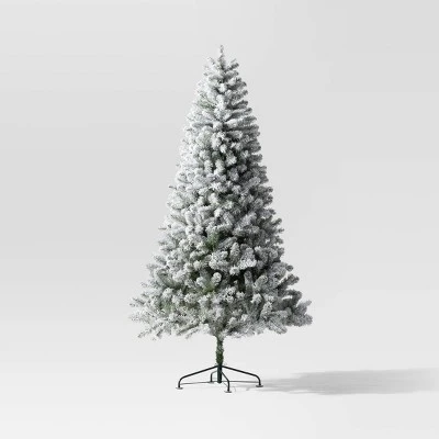 7.5' Pre-Lit Flocked Full Alberta Spruce Artficial Christmas Tree With Warm White LED Lights - Wondershop™ 2 7.5' Pre-Lit Flocked Full Alberta Spruce Artficial Christmas Tree With Warm White LED Lights - Wondershop™ - Image 2