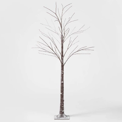 6ft LED Dew Drop Brown Flocked Twig Tree LED Christmas Novelty Sculpture Light Warm White - Wondershop™ 2 6ft LED Dew Drop Brown Flocked Twig Tree LED Christmas Novelty Sculpture Light Warm White - Wondershop™ - Image 2