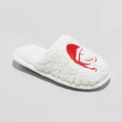 Kid's Holiday Santa Happy Face Scuff Slippers - Wondershop™ Cream -Wondershop Shop GUEST 4e9e1014 9fc2 4b8c 829c 3c6016cef287