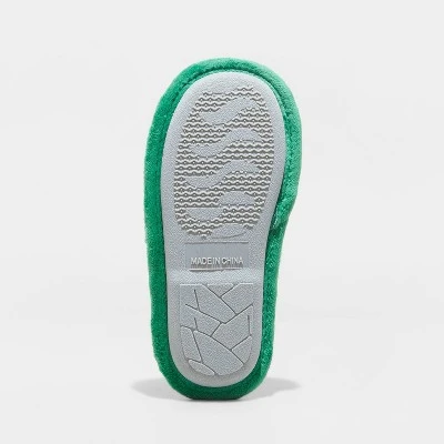 Kids' Holiday Santa's Little Helper Scuff Slippers - Wondershop™ Green 3 Kids' Holiday Santa's Little Helper Scuff Slippers - Wondershop™ Green - Image 3