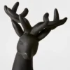 18.75" Plastic Deer Decorative Figurine Black - Wondershop™