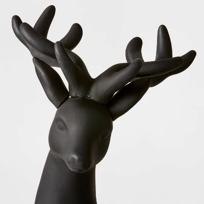 18.75" Plastic Deer Decorative Figurine Black - Wondershop™ 1 18.75" Plastic Deer Decorative Figurine Black - Wondershop™