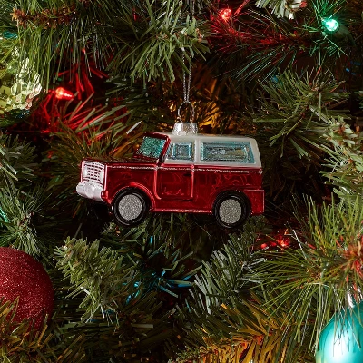 Glass SUV Christmas Tree Ornament Red - Wondershop™: Indoor Use, No Battery, 2.56" Height 1 Glass SUV Christmas Tree Ornament Red - Wondershop™: Indoor Use, No Battery, 2.56" Height