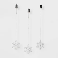 3pk Battery Operated LED Hanging Metal Snowflake Christmas Lights - Wondershop™: Indoor/Outdoor Use With Timer -Wondershop Shop GUEST 5b52d8b2 04a3 42b1 b48e 745b135e8b89