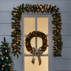 Glitter Fabric Christmas Bow Gold - Wondershop™