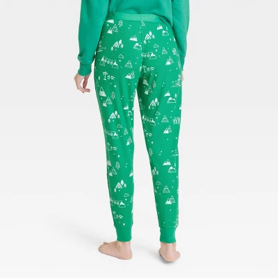 Women's Ski Scene Matching Family Thermal Pajama Pants - Wondershop™ Green 1 Women's Ski Scene Matching Family Thermal Pajama Pants - Wondershop™ Green