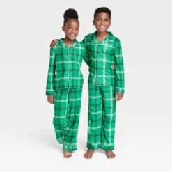 Kids' Plaid Matching Family Pajama Set - Wondershop™ Green -Wondershop Shop GUEST 65616aa2 2f5f 4b2f 9061 0b2d06f270ef