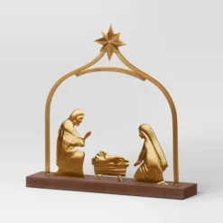3pc Metal Christmas Nativity Scene Figurine Set - Wondershop™ Gold -Wondershop Shop GUEST 6f71a657 af48 4636 9ecb 15d0d7e15980