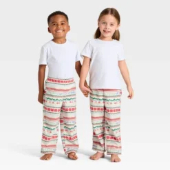 Toddler "Let It Snow" Fair Isle Microfleece Holiday Matching Family Pajama Pants - Wondershop™ Cream -Wondershop Shop GUEST 6f910ef2 d720 4e53 a8b9 47c906f75a15