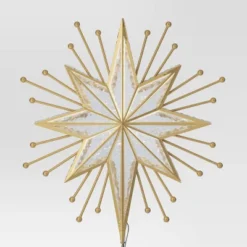 14.5" Lit-Led Gold Starburst Painted Gold Beads Warm White Lights Christmas Tree Topper - Wondershop™ 5 14.5" Lit-Led Gold Starburst Painted Gold Beads Warm White Lights Christmas Tree Topper - Wondershop™ -Wondershop Shop GUEST 72eabfa4 95a9 4bc2 bc16 2d09b95e0a90