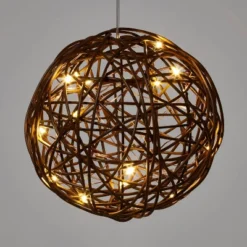 Battery Operated Brown Faux Rattan Sphere Fairy String Lights Warm White With Brown Wire - Wondershop™ -Wondershop Shop GUEST 79ca5b75 49eb 4877 b7d8 3a37a139bbf8