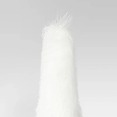 24" Faux Fur Christmas Tree Sculpture - Wondershop™ White 3 24" Faux Fur Christmas Tree Sculpture - Wondershop™ White - Image 3