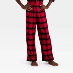 Kids' Plaid Long Sleeve Shirt And Pants Holiday Matching Family Pajama Set - Wondershop™ Red/Black -Wondershop Shop GUEST 7c662e03 8eb9 4bbe b9b0 29111d5f6e0f