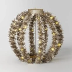 LED Christmas Hanging Tinsel Sphere With Warm White Lights - Wondershop™ -Wondershop Shop GUEST 80b2ef60 c5c1 414c a362 5113b4295e17