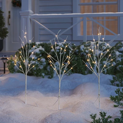 3pc LED Faux Birch Twig Christmas Novelty Sculpture Light Warm White - Wondershop™ 1 3pc LED Faux Birch Twig Christmas Novelty Sculpture Light Warm White - Wondershop™