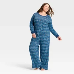 Women's Hanukkah Ribbed Long Sleeve Shirt And Pants Holiday Matching Family Pajama Set - Wondershop™ Blue -Wondershop Shop GUEST 886cfb8e db5e 4b53 8536 6866ae6b2f5a