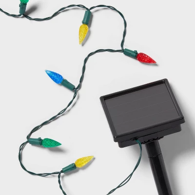 50ct Solar LED Faceted Christmas Indoor Outdoor String Lights With Green Wire - Wondershop™ 3 50ct Solar LED Faceted Christmas Indoor Outdoor String Lights With Green Wire - Wondershop™ - Image 3