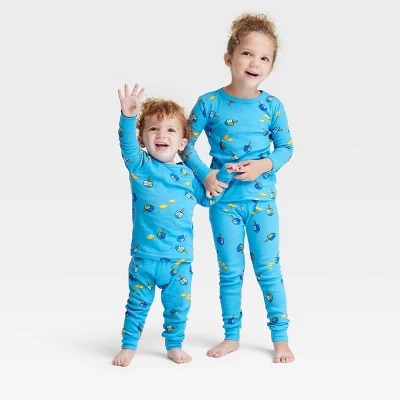 Toddler Hanukkah Matching Family Pajama Set - Wondershop™ Blue 4 Toddler Hanukkah Matching Family Pajama Set - Wondershop™ Blue - Image 4