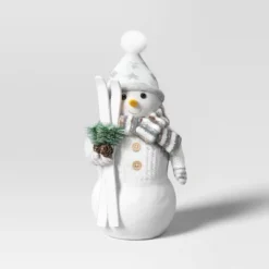 19.25" Fabric Snowman Figurine With Skis - Wondershop™ White -Wondershop Shop GUEST 8ac6c87b bc56 4c7f 8779 b663c4585a30