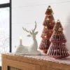 10.25" Battery Operated Lit Glass Christmas Tree Figurine - Wondershop™