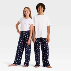Kids' Santa Print Microfleece Holiday Matching Family Pajama Pants - Wondershop™ Blue -Wondershop Shop GUEST 8c4bd78e c44c 47f1 90fe 28fc739216f1