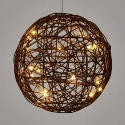 Battery Operated Brown Faux Rattan Sphere Fairy String Lights Warm White With Brown Wire - Wondershop™ -Wondershop Shop GUEST 8cbe3eab 45a5 453d 8bb4 2d3f7d4496a8