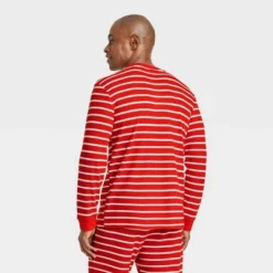 Men's Striped Matching Family Thermal Pajama Top - Wondershop™ Red