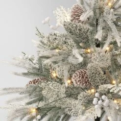 28" Pre-Lit Christmas Mixed Artificial Flocked Greenery With Ground Stake - Wondershop™ 5 28" Pre-Lit Christmas Mixed Artificial Flocked Greenery With Ground Stake - Wondershop™ -Wondershop Shop GUEST 9119ced2 8611 4ed5 abcf d10acb360bd8