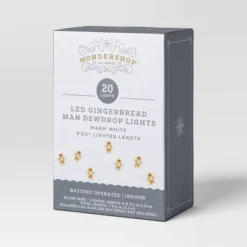 20ct LED Battery Operated Christmas Gingerbread Man Dew Drop Lights Warm White With Silver Wire - Wondershop™ -Wondershop Shop GUEST 91616025 64c9 4452 a500 67181dab46f0