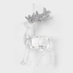 Acrylic Deer With Glittered Antlers Christmas Tree Ornament - Wondershop™ 7 Acrylic Deer With Glittered Antlers Christmas Tree Ornament - Wondershop™ -Wondershop Shop GUEST 9174639d cdec 476c 96c8 12c820cab1dc